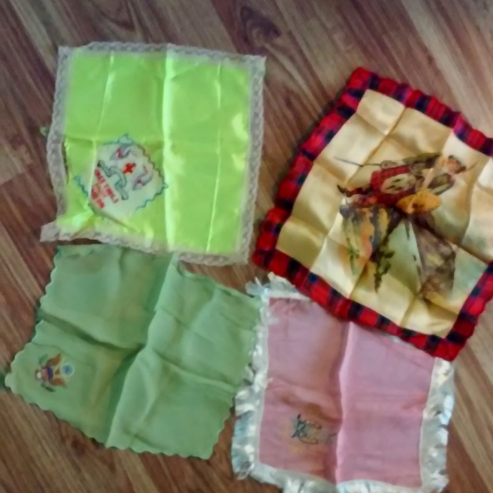 Vintage Very Old Hankies Need Wash & Iron As Is London Needs Some Trim Stitching